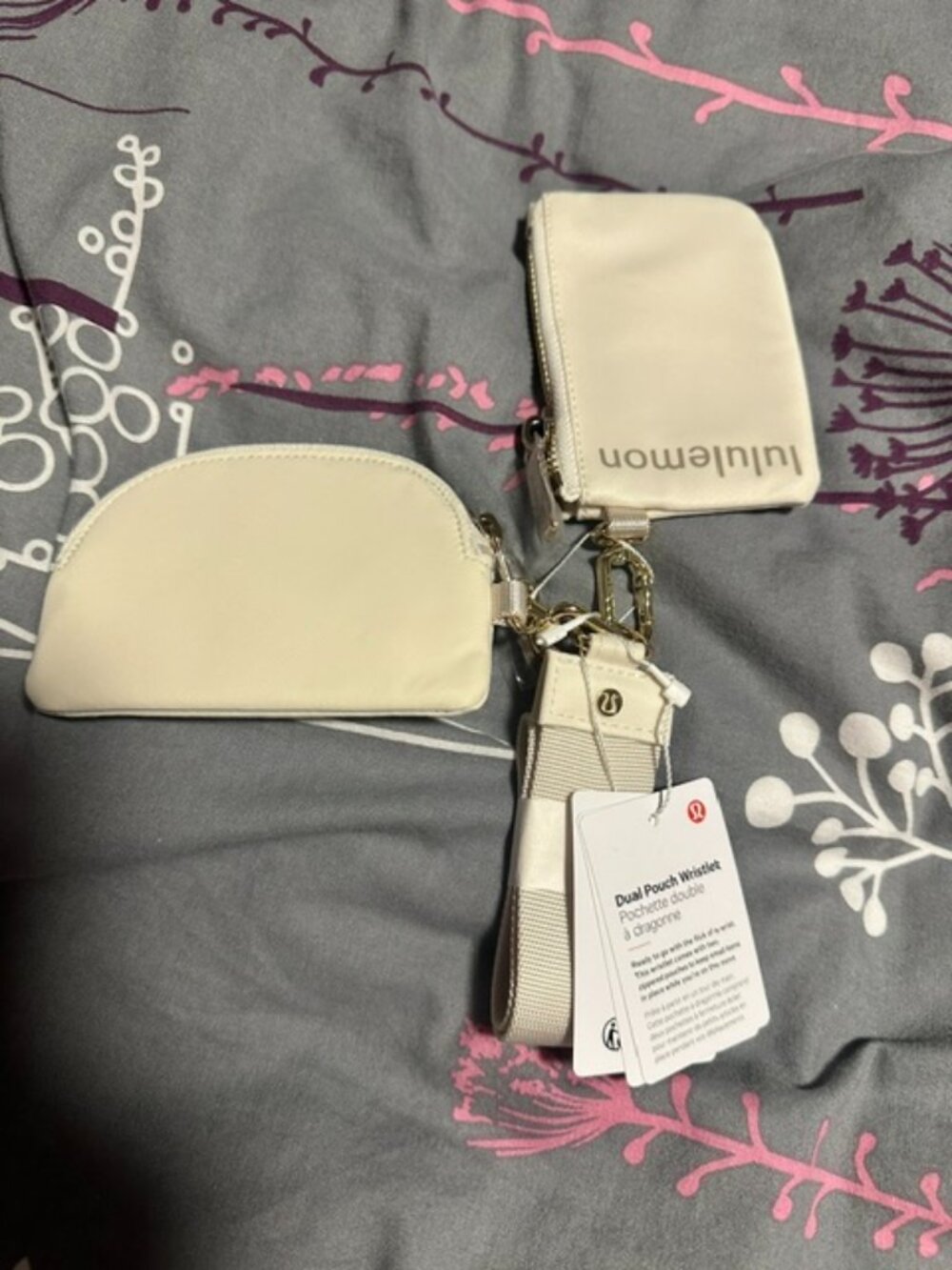 NWT Lululemon dual pouch wristlet